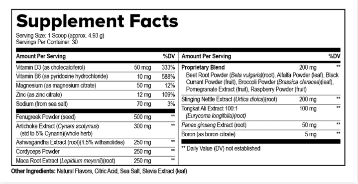 prosta vive supplement facts