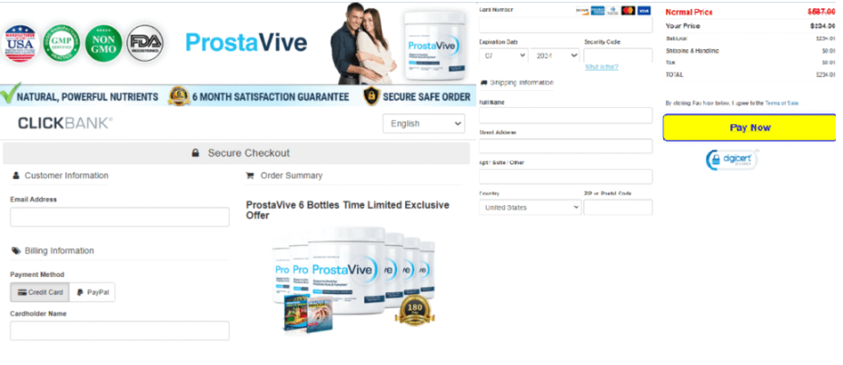 ProstaVive Order Page